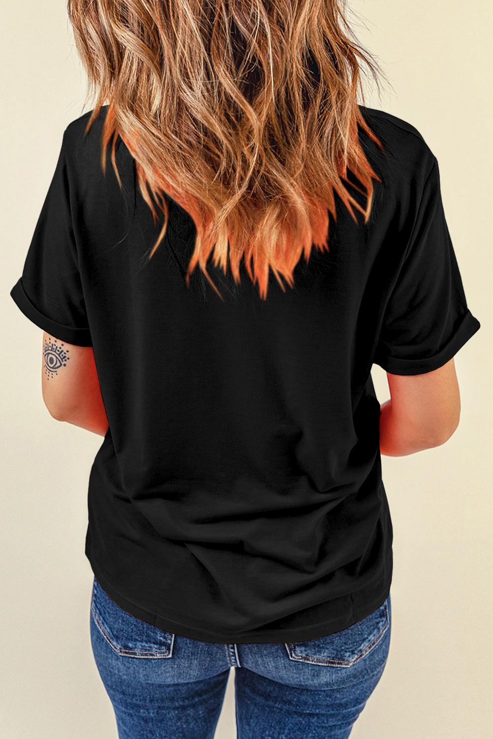 White MAMA Leopard Embroidered Crew Neck Graphic Tee