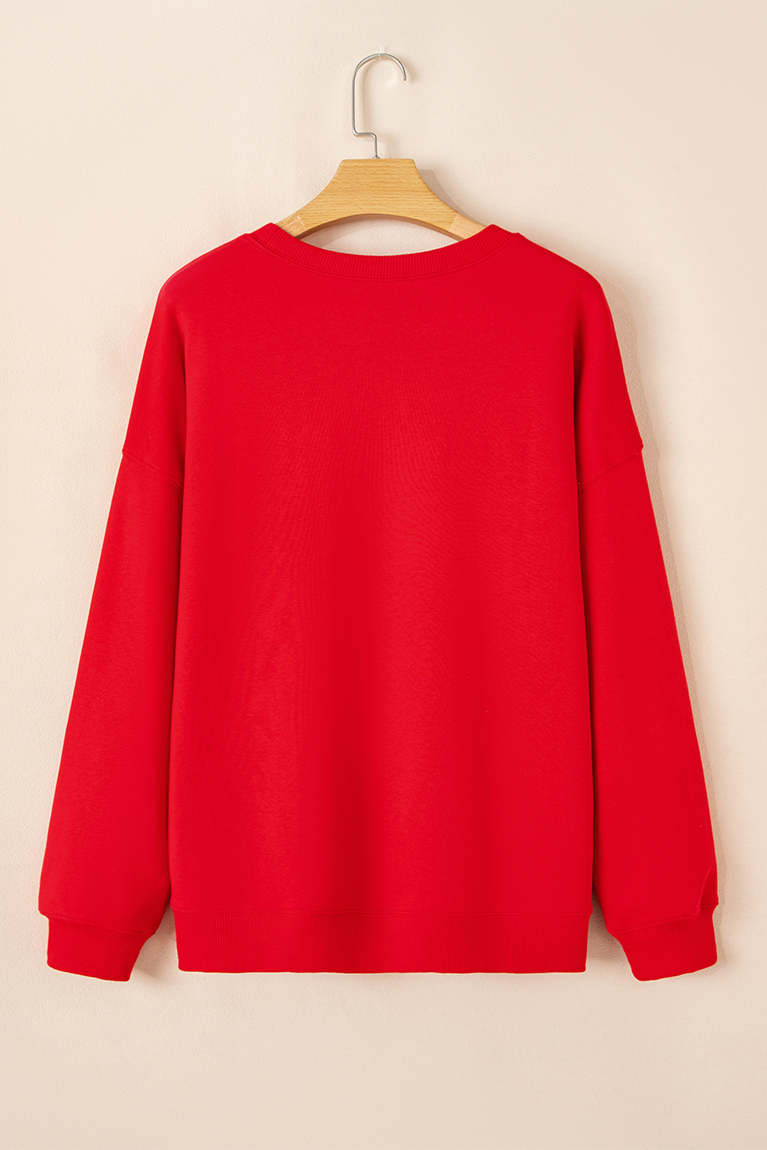 Red xoxo Valentines Heart Sketch Printed Pullover Sweatshirt