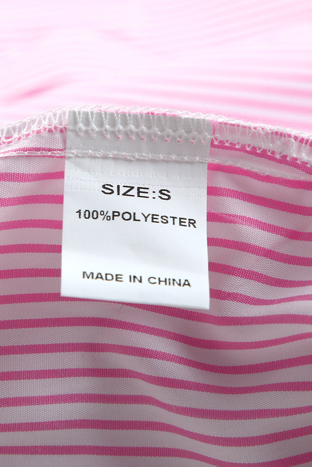 Red Stripe Smocked Cuffed Striped Boyfriend Shirt with Pocket