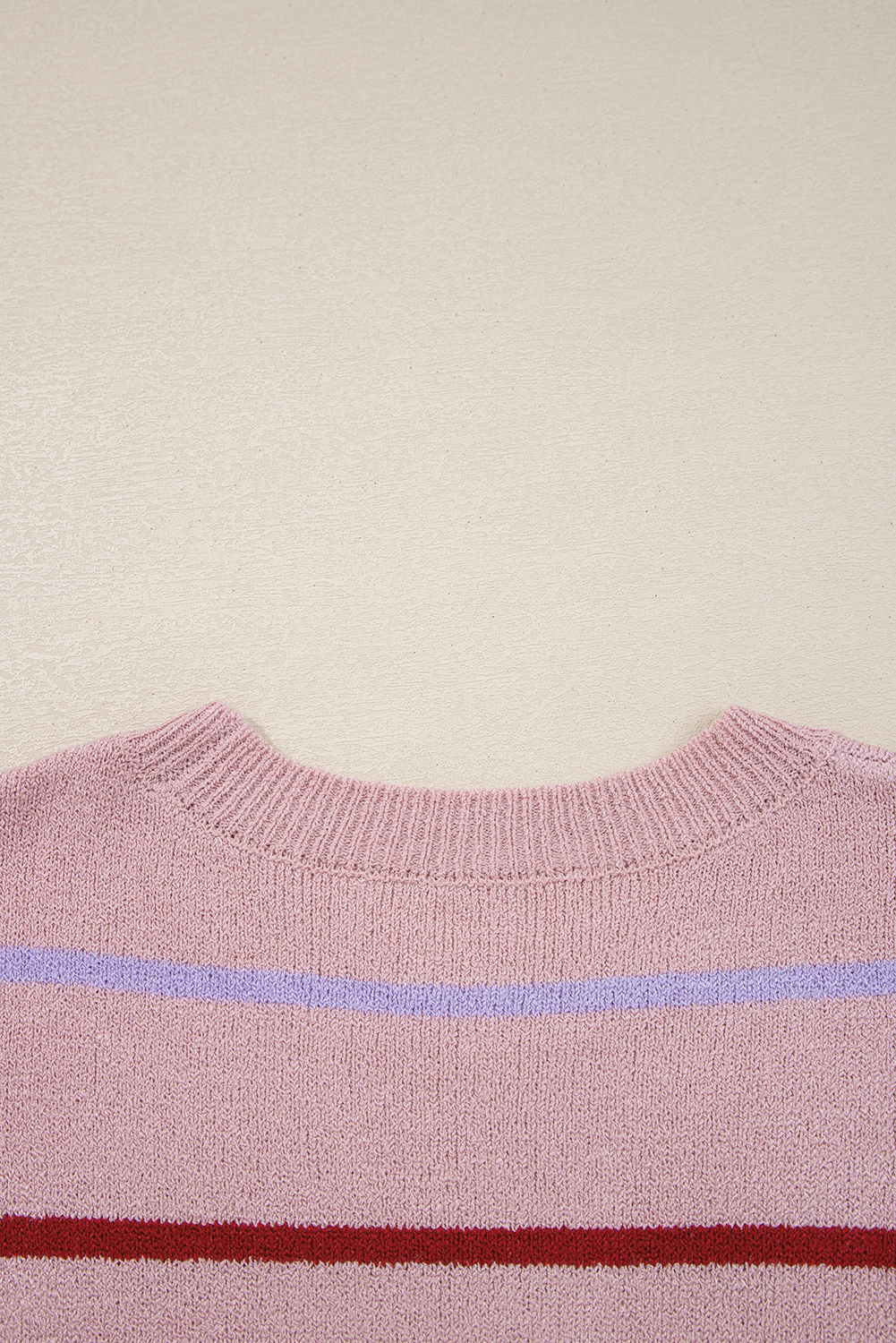 Multicolour Striped Buttoned Front V Neck Drop Shoulder Cardigan Sweater