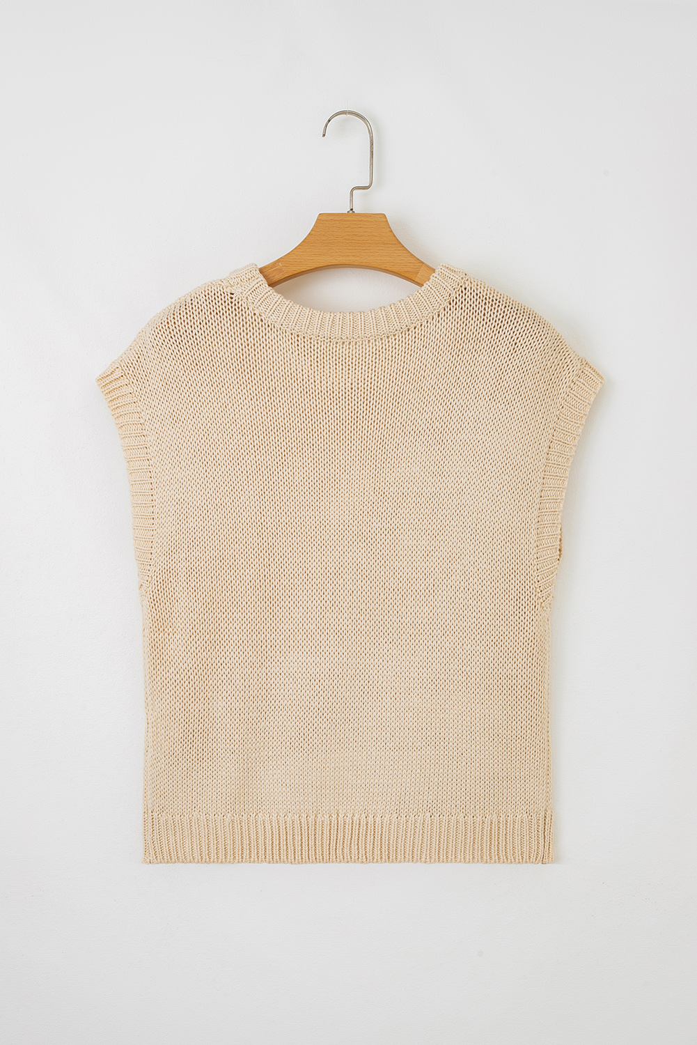 Light Grey Bowknot Applique Cap Sleeve Sweater
