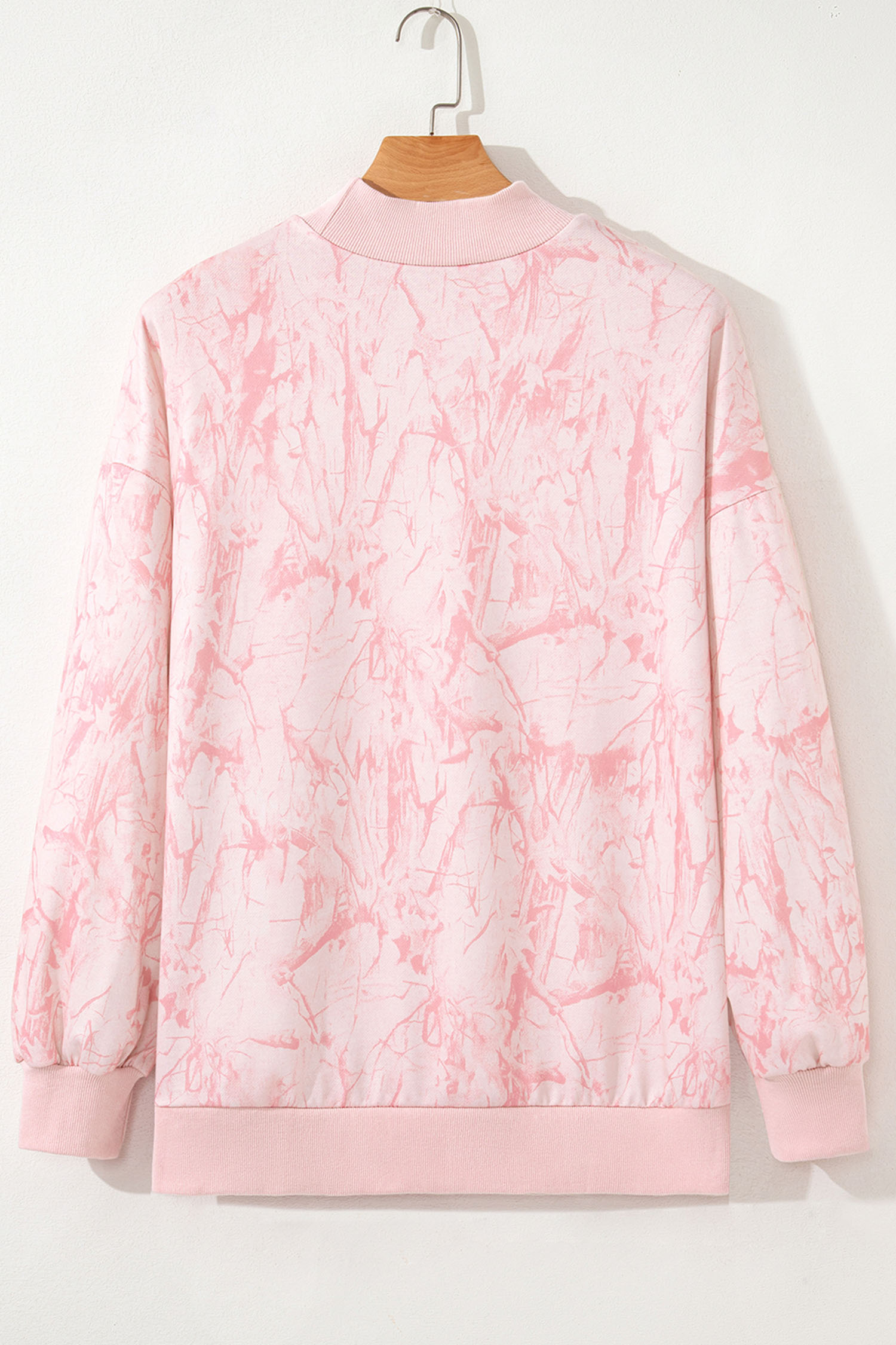Khaki TEXAS Embroidered Camo Mock Neck Sweatshirt