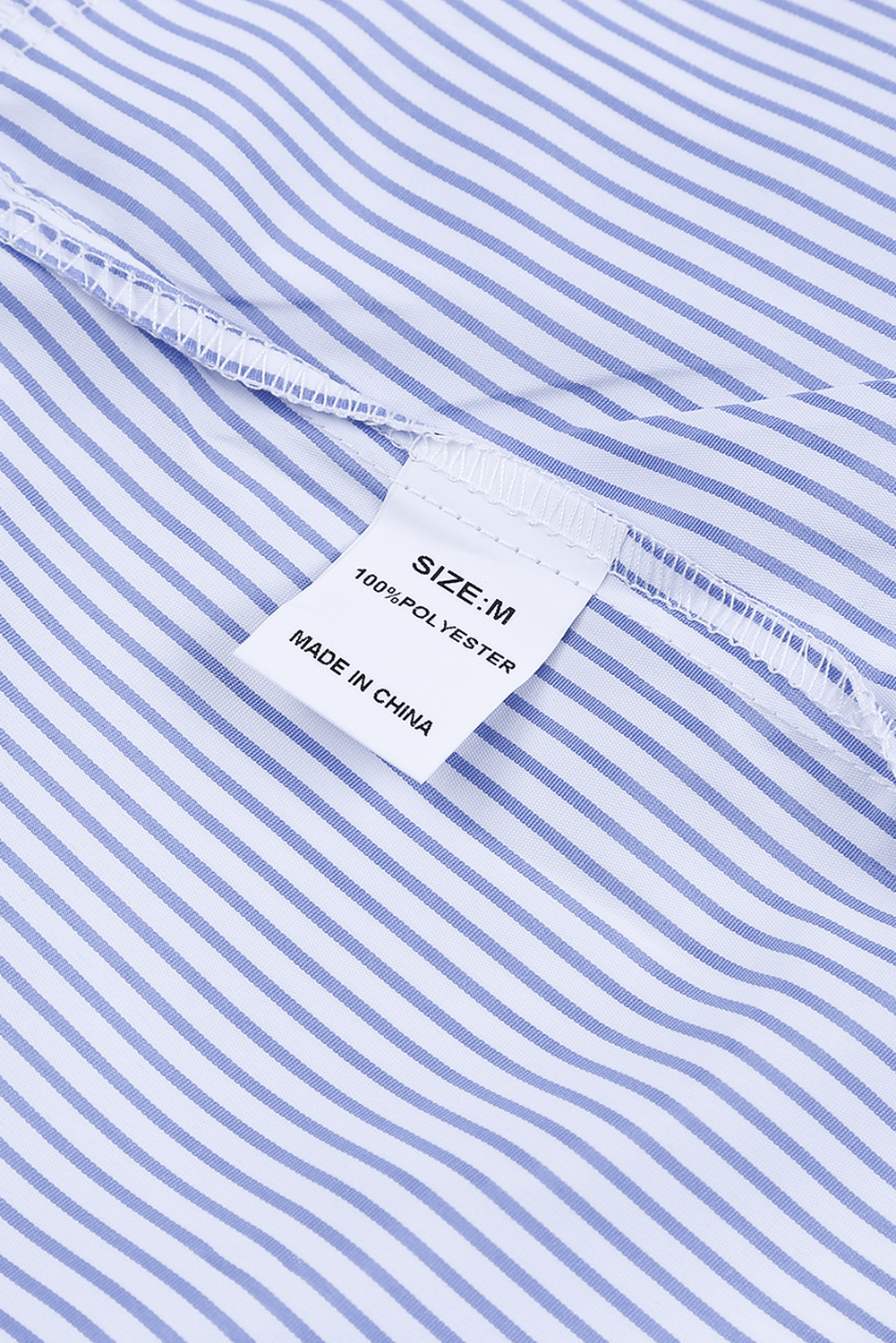Red Stripe Smocked Cuffed Striped Boyfriend Shirt with Pocket