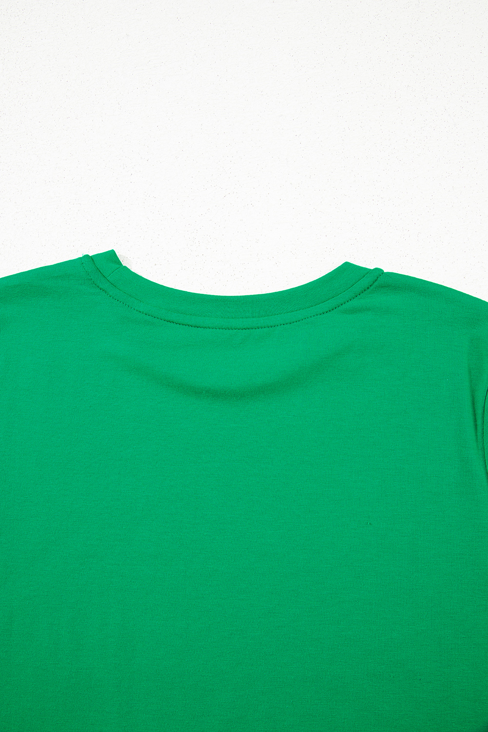 Khaki Casual Plain Crew Neck Tee