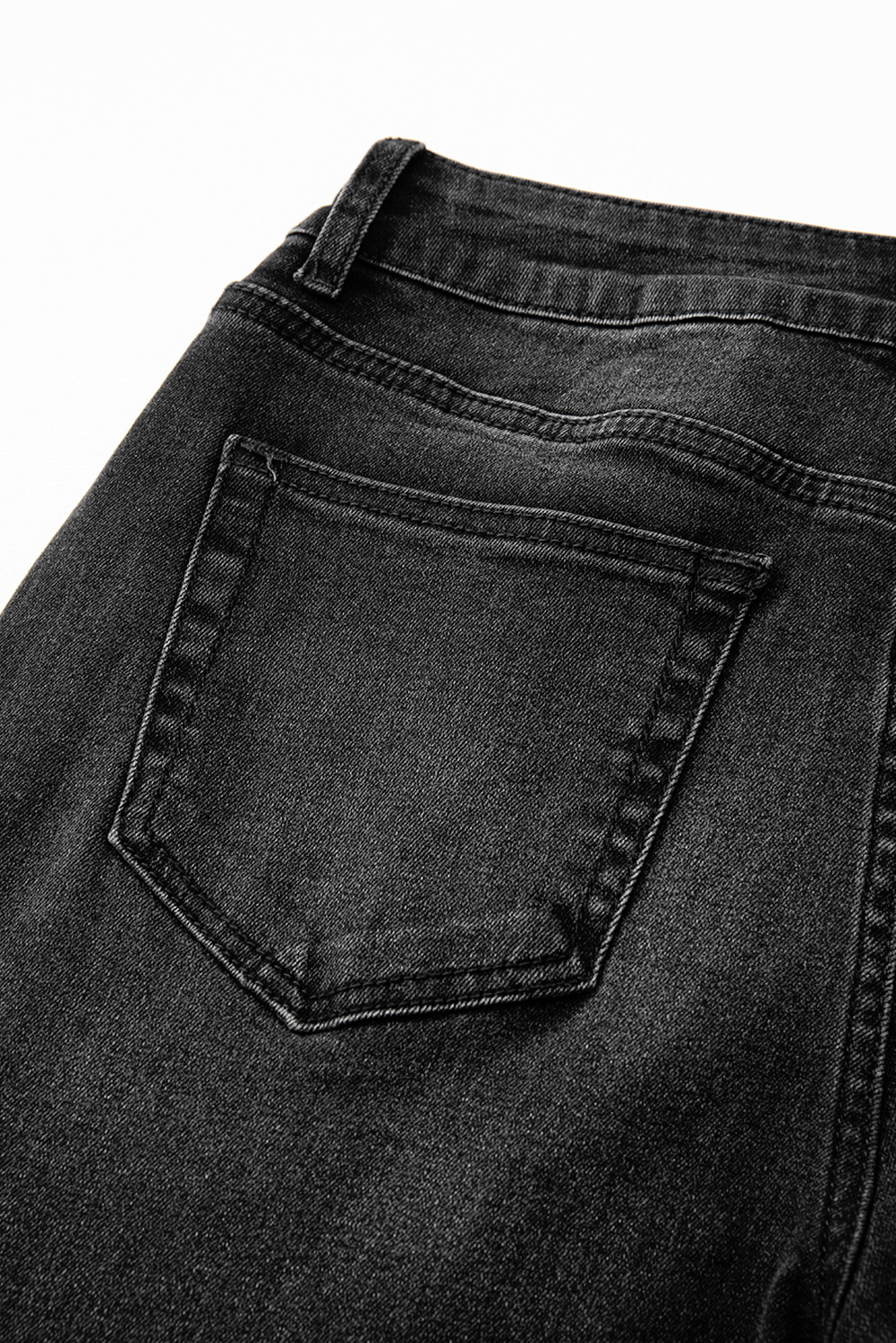 Real Teal Raw Hem Unique Cuffs Straight High Rise Loose Jeans