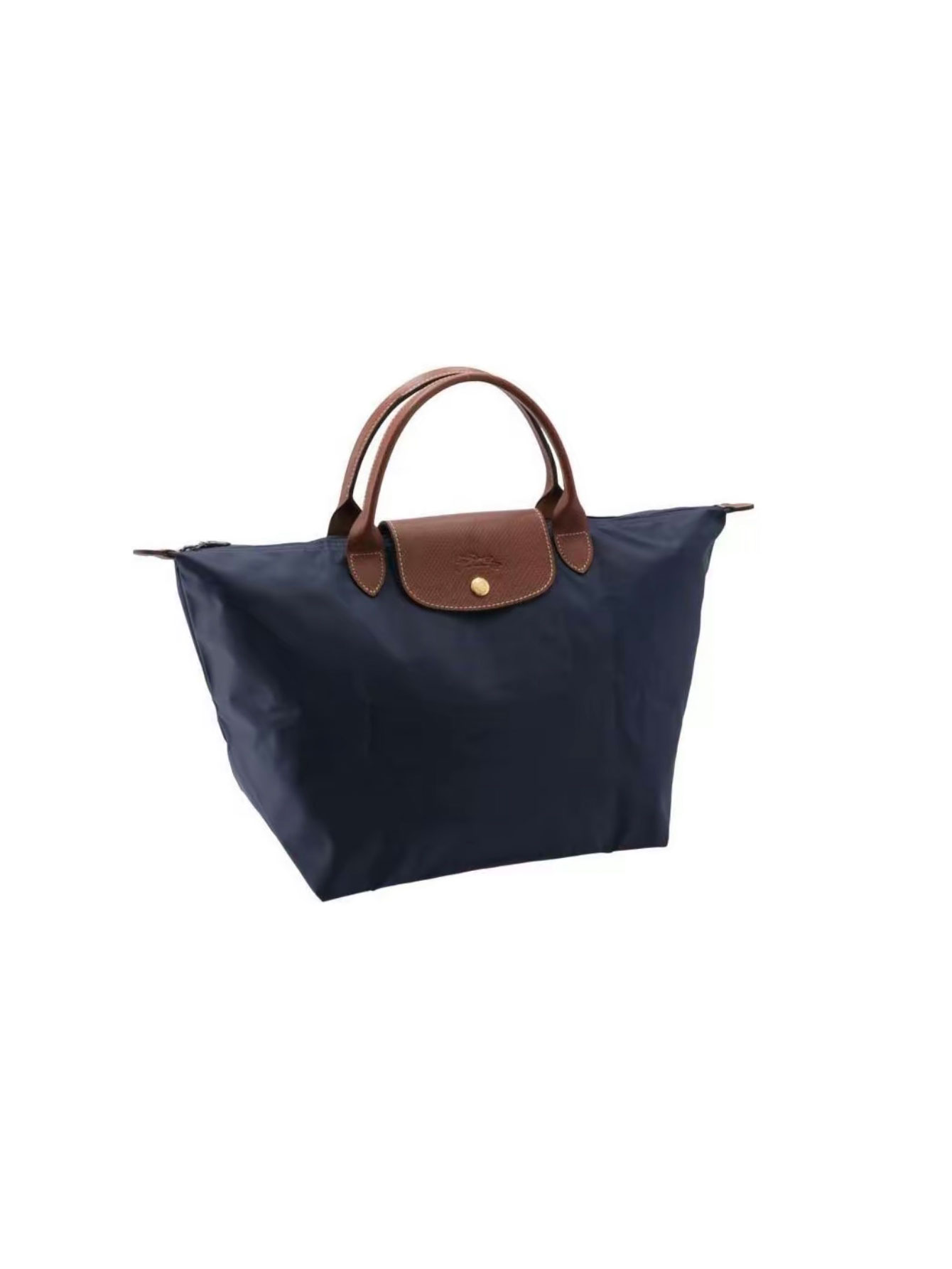 [Fast Ship From US Warehouse]Classic Leather Trim Nylon Tote Handbag - Lulualo