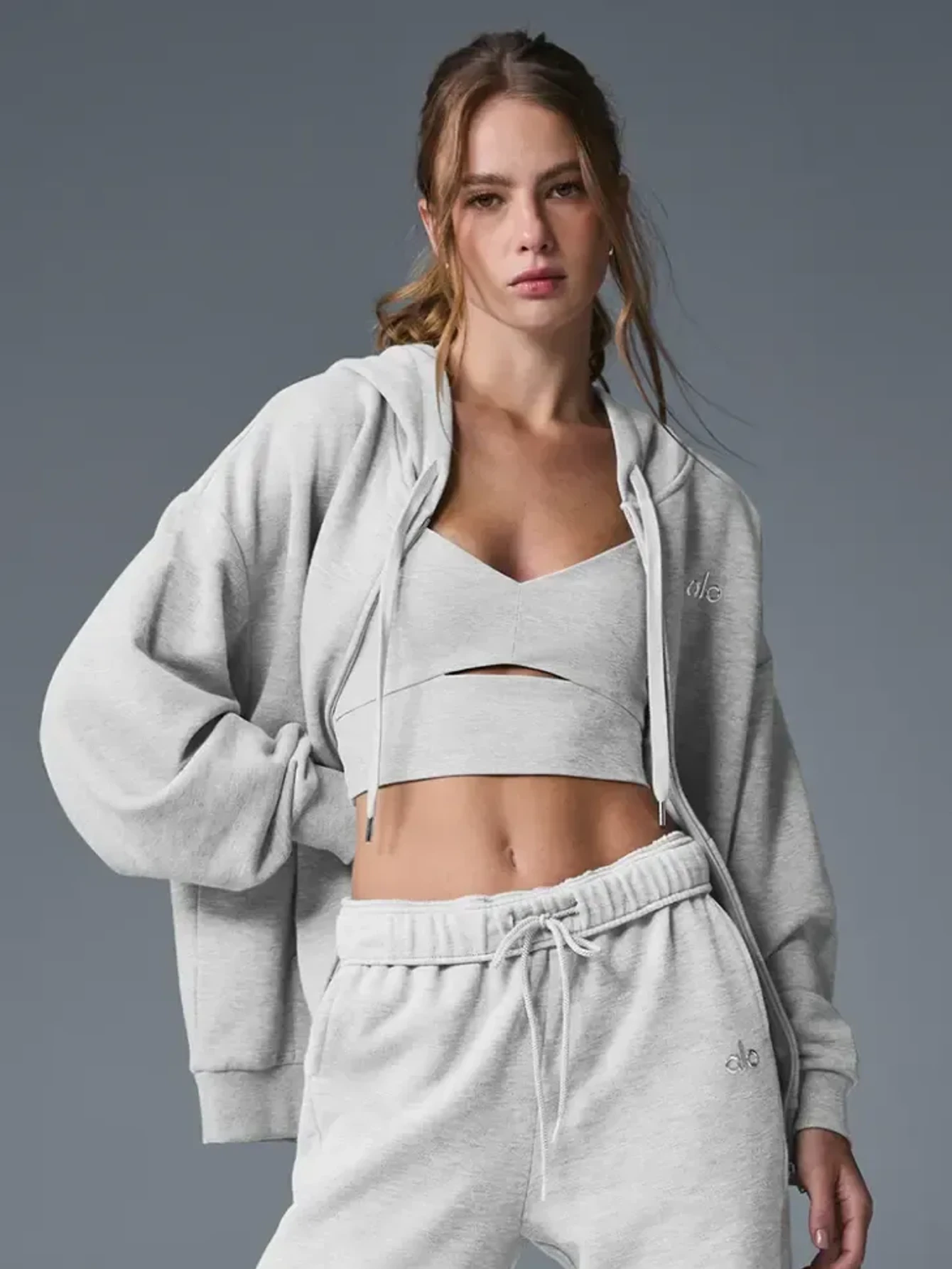 Lululemon Gray Full-Zip Hooded Jacket | US Warehouse - Lulualo