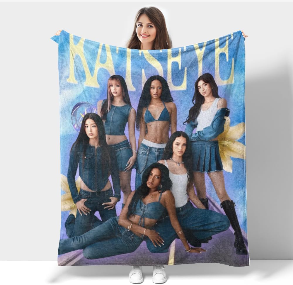KATSEYE Purple Studio Photoshoot Blanket - KATSEYE MERCH​