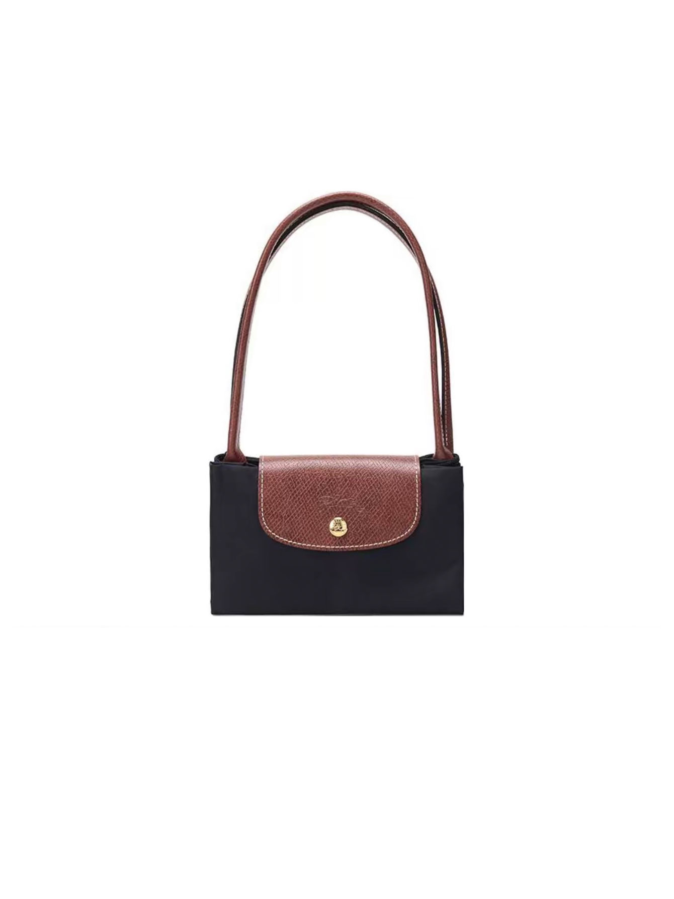 [Fast Ship From US Warehouse]Classic Leather Trim Nylon Tote Handbag - Lulualo