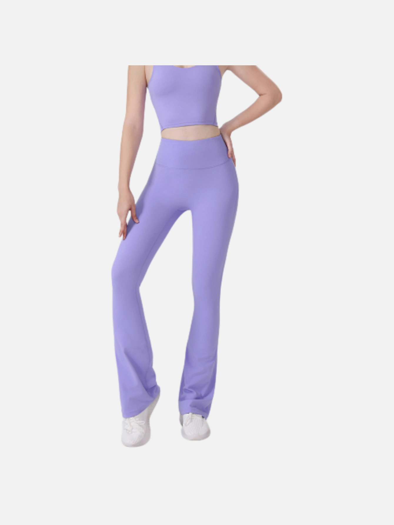 Women's High-Waist Split Flare Yoga Pants - Lulualo
