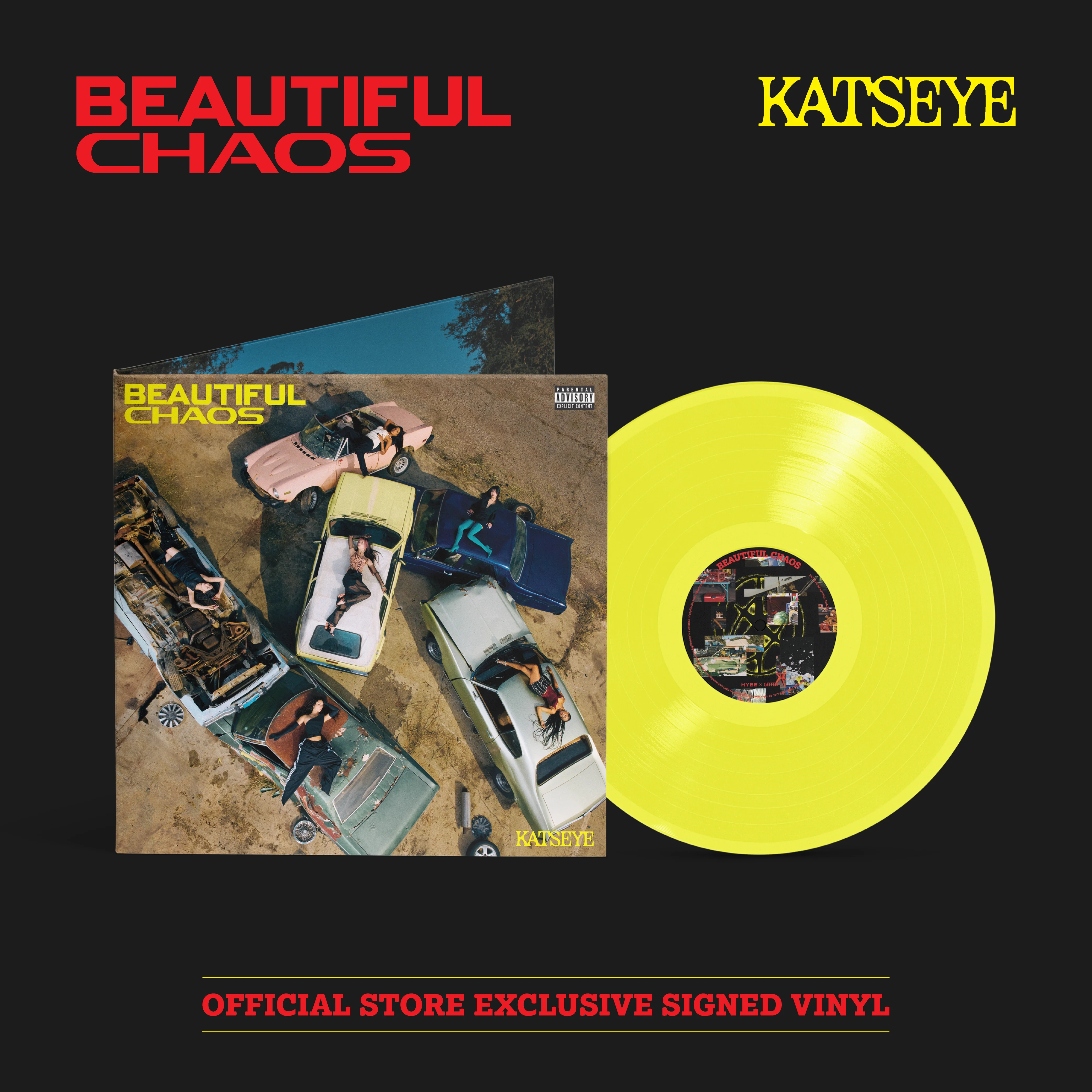 BEAUTIFUL CHAOS - Official Store Exclusive Signed Vinyl - KATSEYE MERCH​
