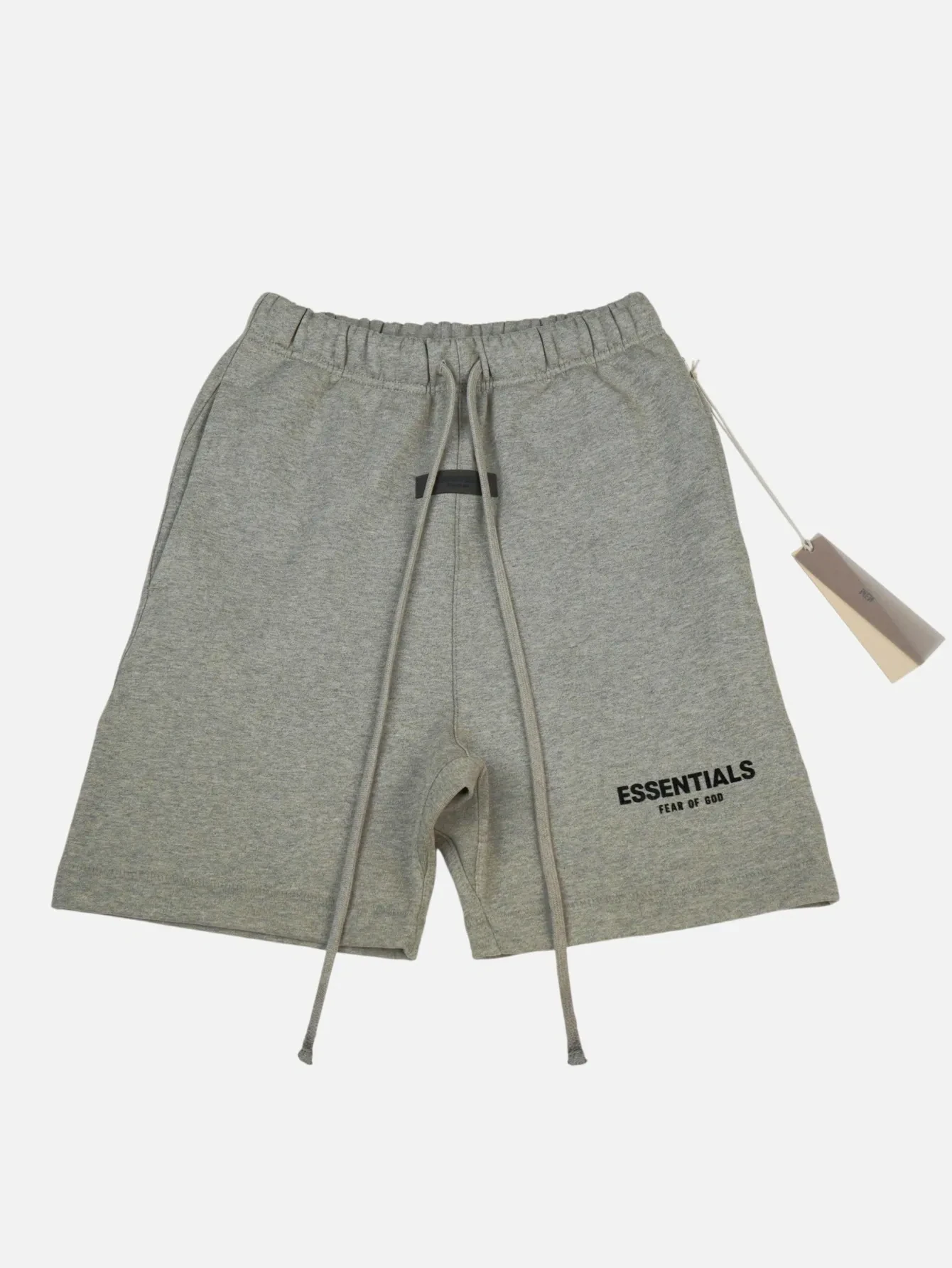 Essentials Dark Oatmeal Double-Row Flocked Shorts | US Warehouse - Lulualo