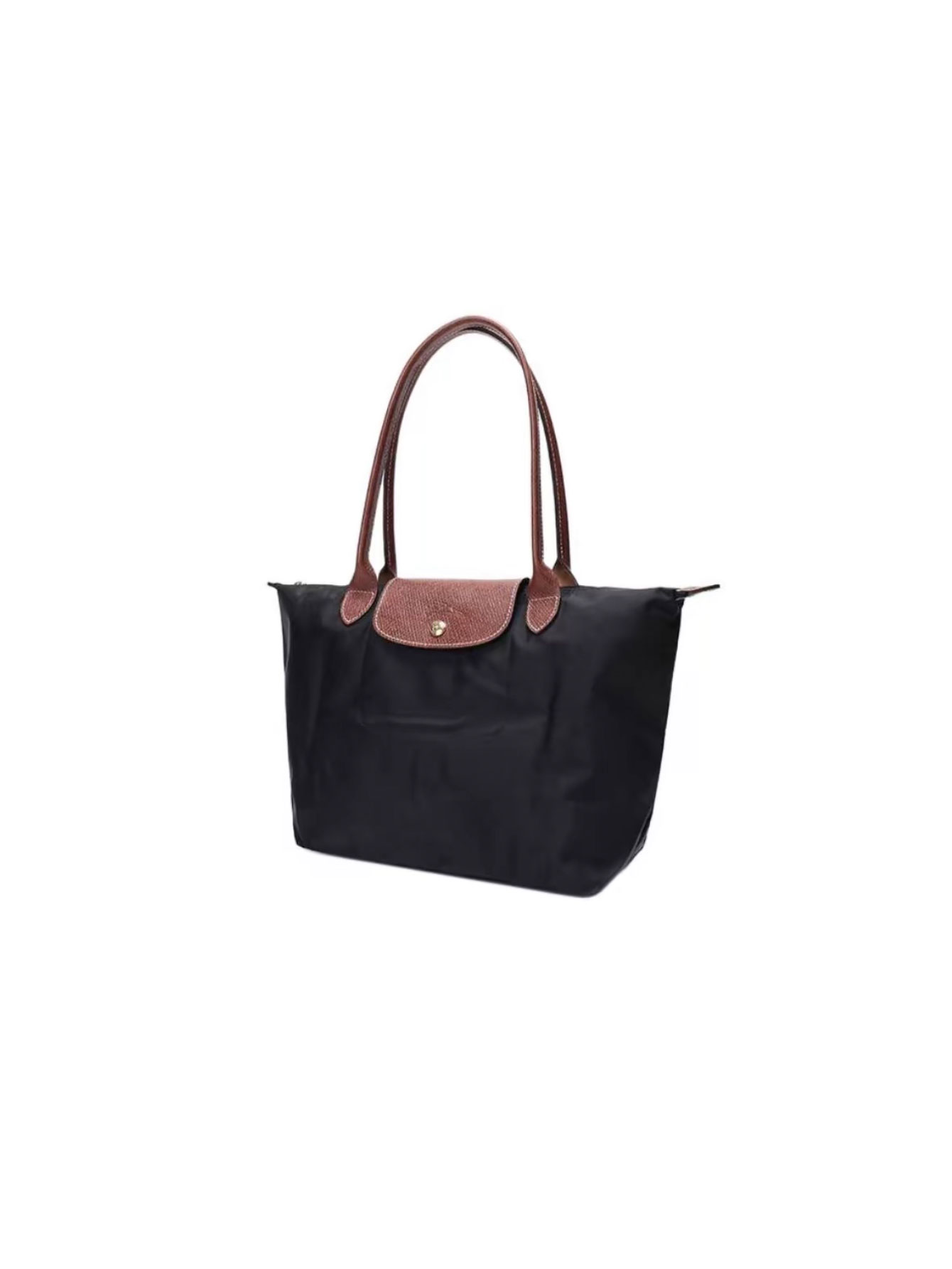 [Fast Ship From US Warehouse]Classic Leather Trim Nylon Tote Handbag - Lulualo
