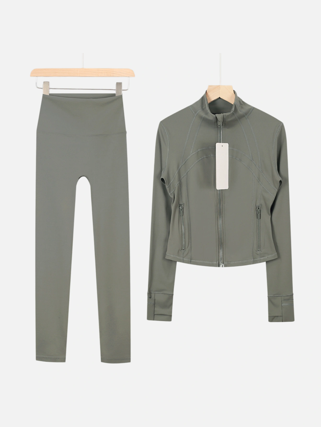 lululemon Cropped Zip-Up Jacket & High-Waist Slim Pants 2-Piece Set - Lulualo
