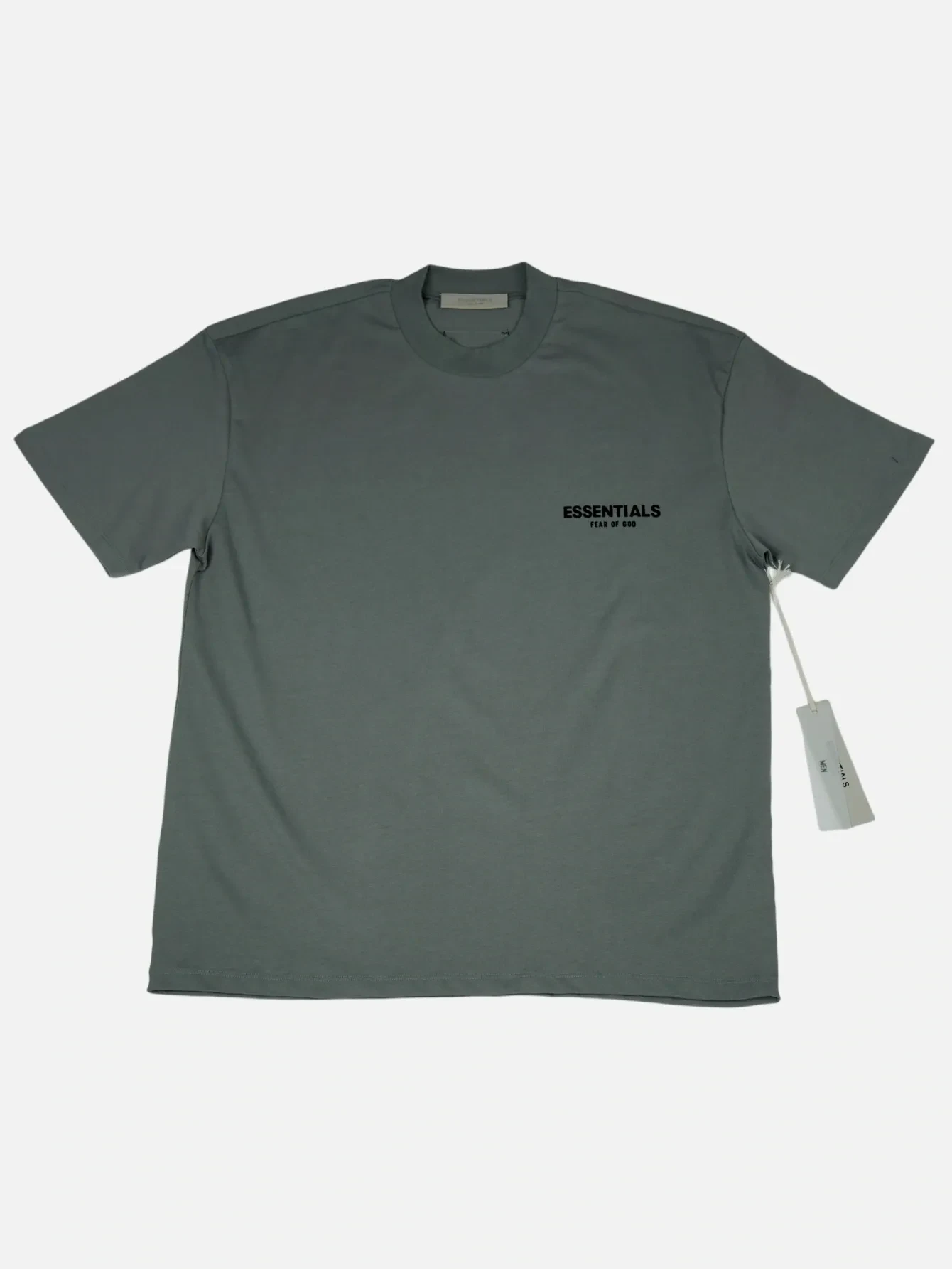Essentials Taupe Double-Row Flocked T-Shirt | US Warehouse - Lulualo