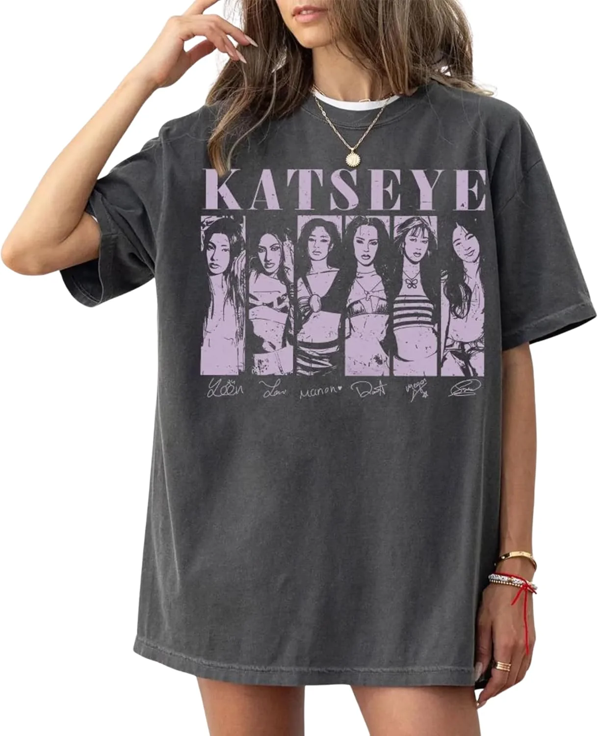 Vintage Photo Collage T Shirt - KATSEYE MERCH​
