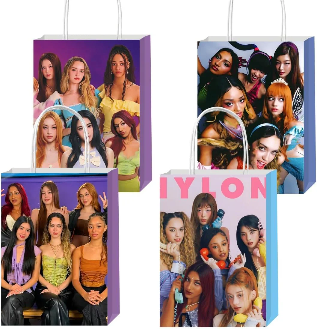 Mozin Katseye Gift Bags With Handles 12pcs For Party Decor - KATSEYE MERCH​