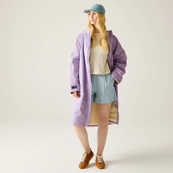 Adult Waterproof Changing Robe | Pansy Purple