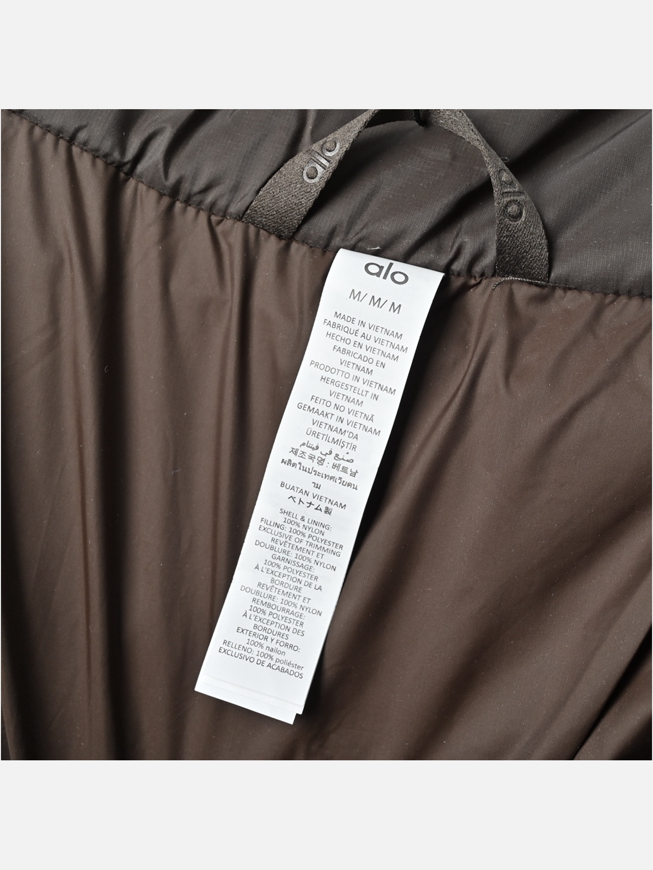 Alo Goldrush Cropped Stand-Collar Puffer Jacket - Coffee Brown - Lulualo