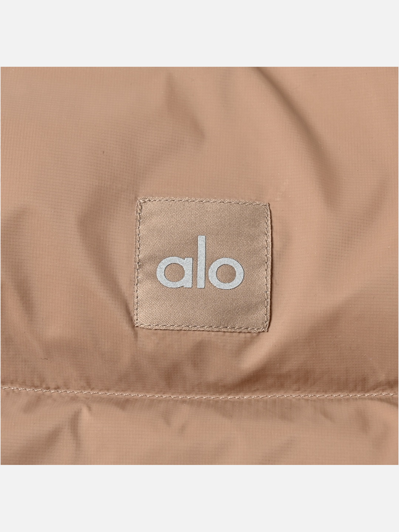 Alo Goldrush Cropped Stand-Collar Puffer Jacket - Toasted Almond - Lulualo