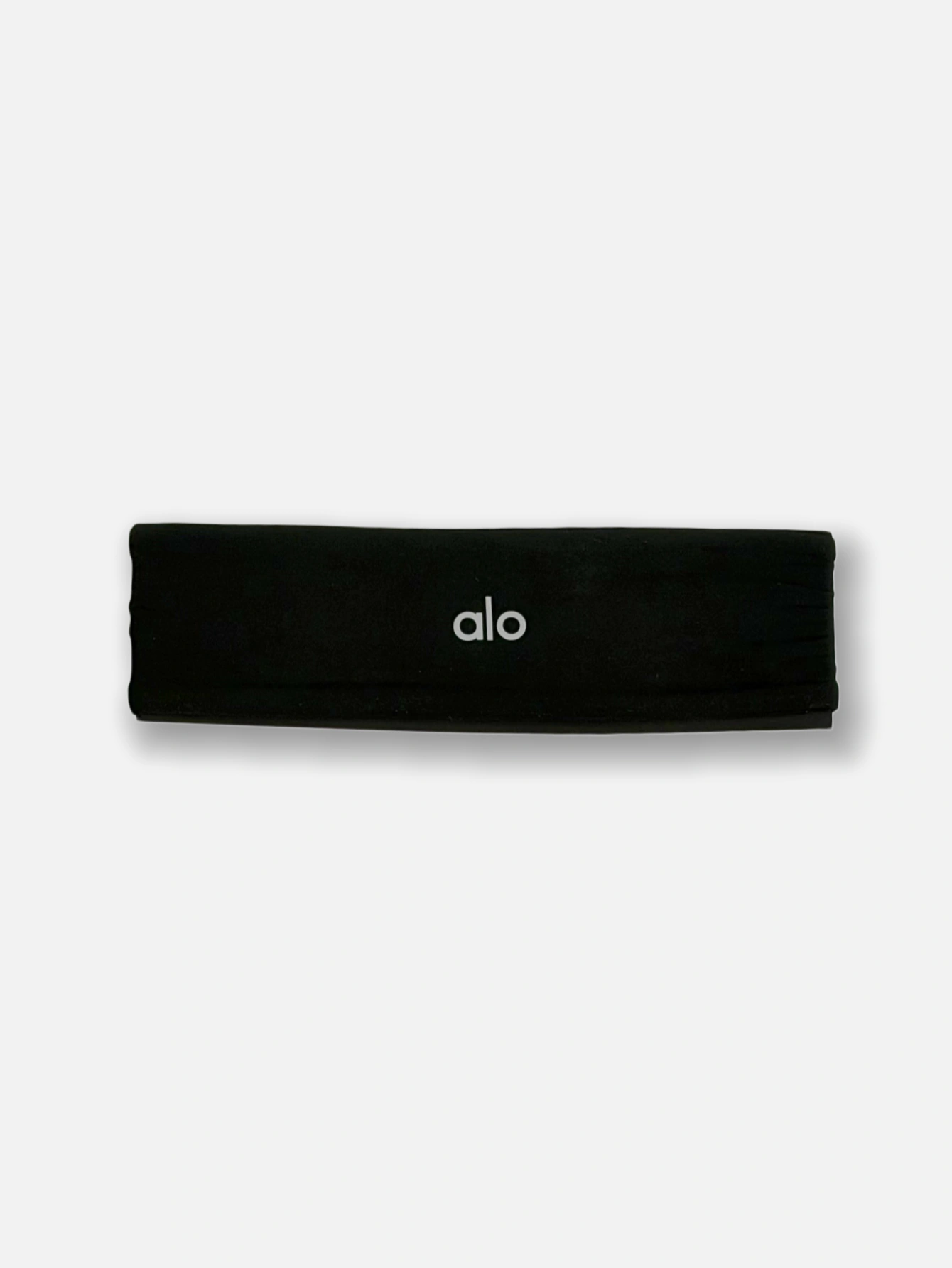 Logo Ruched Wide Sports Headband, Soft Stretch Non-Slip Yoga Workout Hair Band for Women - Lulualo