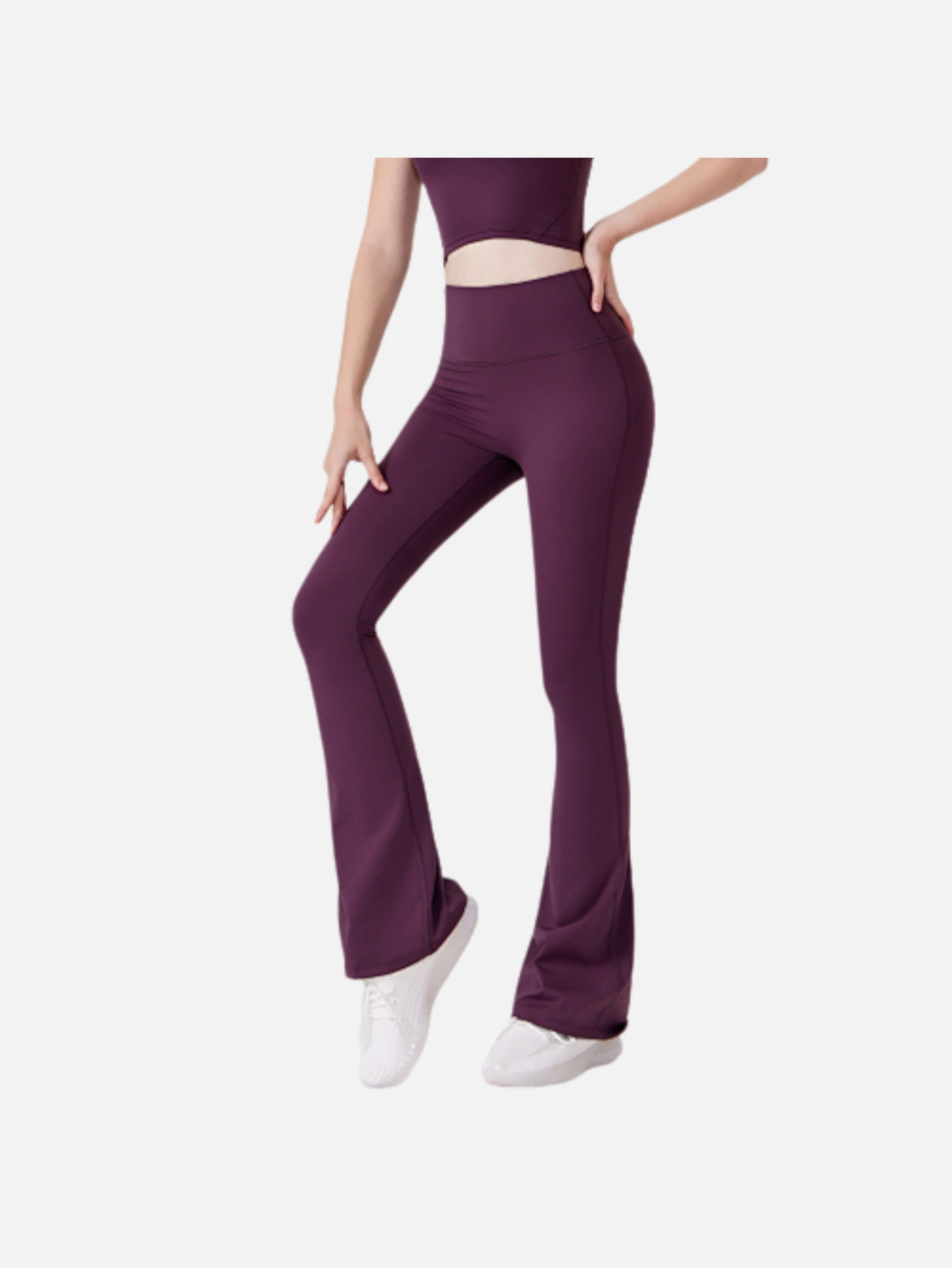 Women's High-Waist Split Flare Yoga Pants - Lulualo