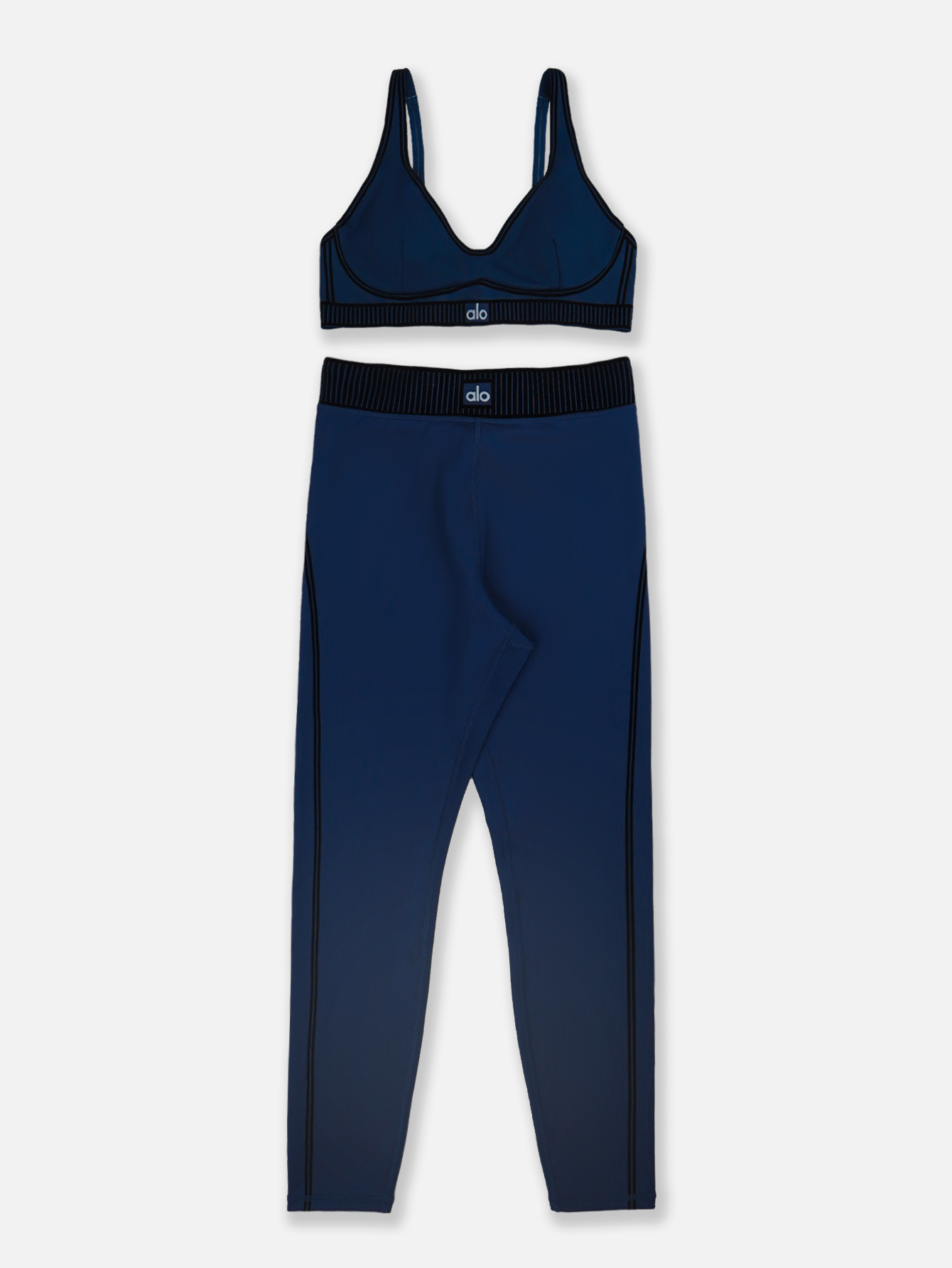 Alo Contrast-Trim Sports Bra & Leggings 2-Piece Set - Lulualo
