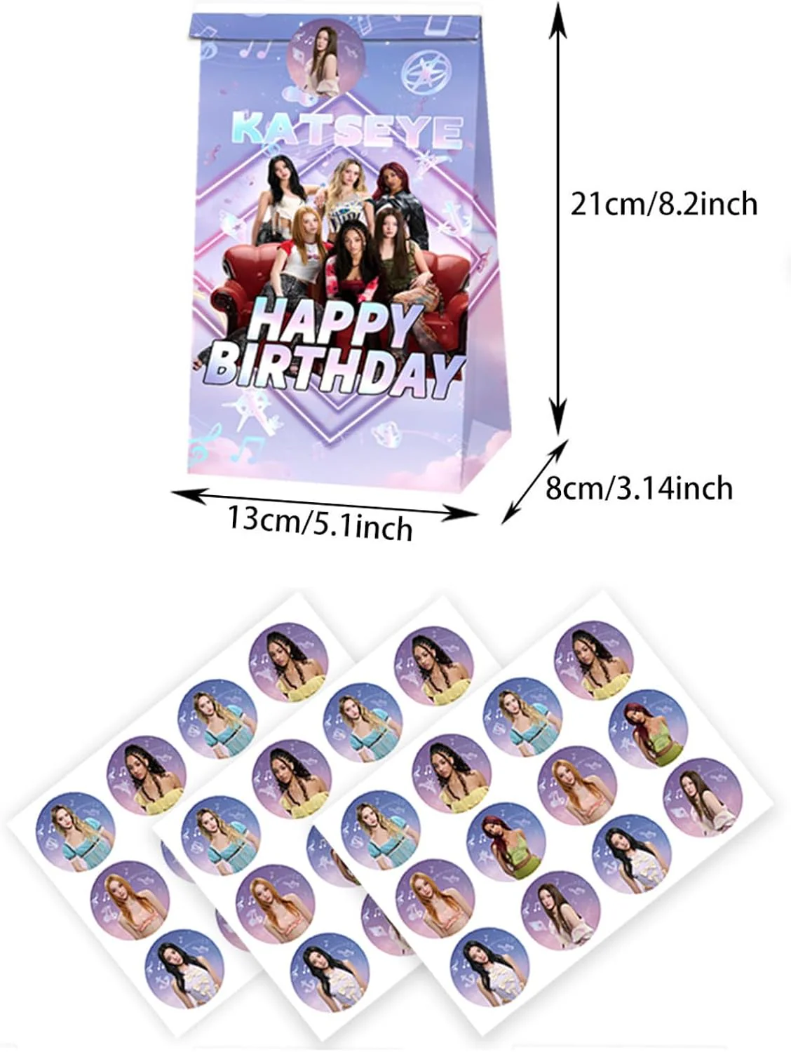 HighMount KATSEYE Gift Bags Double Sided Kpop Theme For Fans - KATSEYE MERCH​