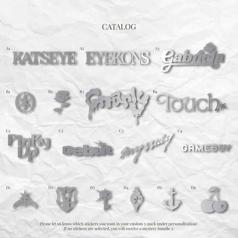 Katseye Holographic Vinyl Stickers For Eyekons Waterproof - KATSEYE MERCH​