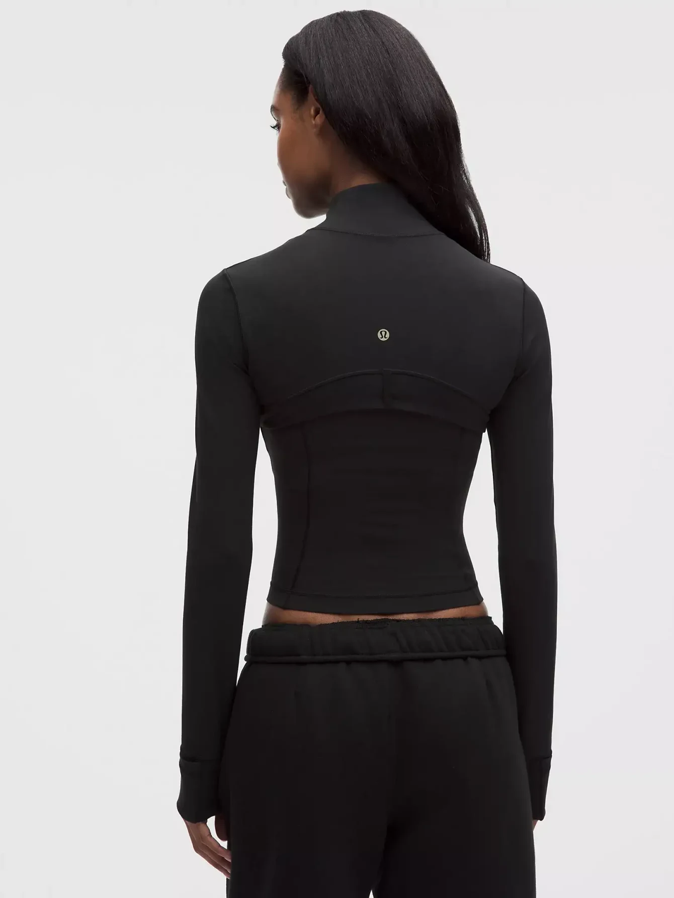 Lululemon Black Cropped Gold-Zip Athletic Jacket | US Warehouse - Lulualo