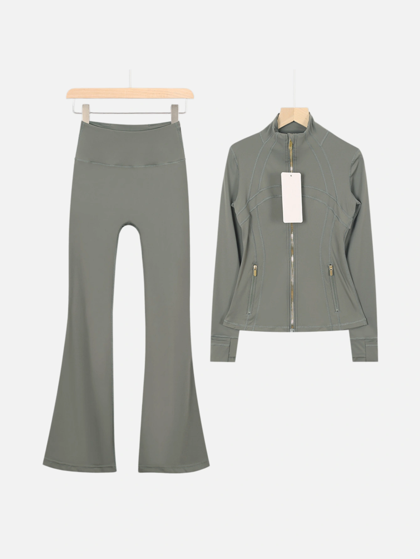 lululemon Zip-Up Jacket & Flared Leggings 2-Piece Set - Lulualo