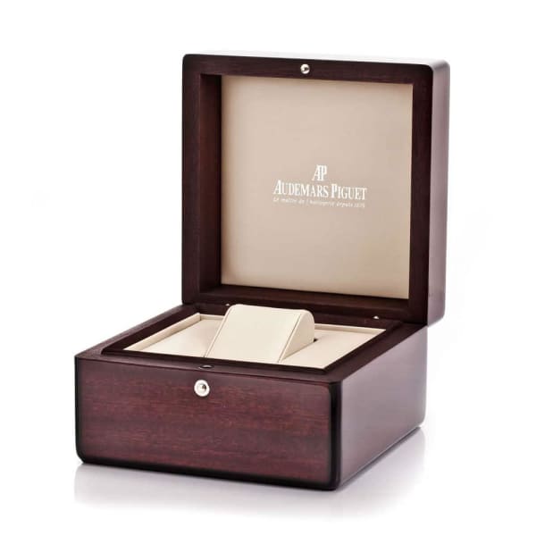 【Super Clone】Audemars Piguet Royal Oak Chronograph 41mm Rose Gold White Dial Leather Strap Watch