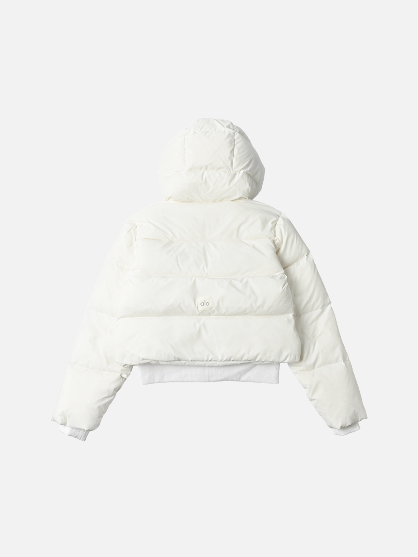 Alo Foxy Cropped Hooded Puffer Jacket - Ivory - Lulualo