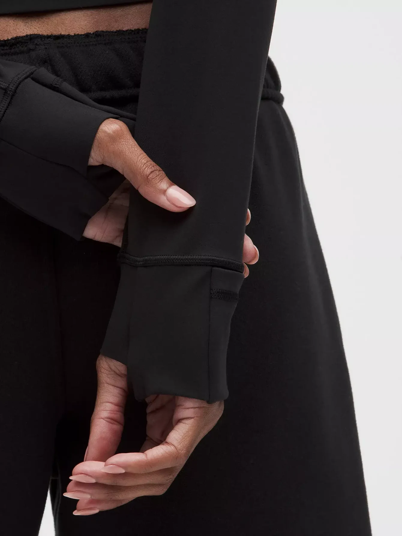 Lululemon Black Cropped Gold-Zip Athletic Jacket | US Warehouse - Lulualo