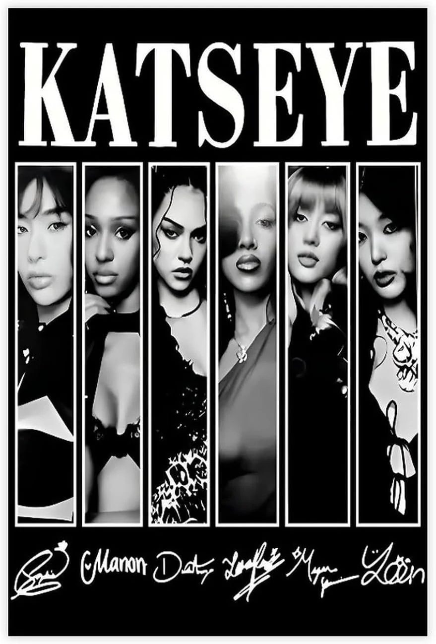 Smart Color Katseye Fan Art Canvas Poster 12x18 Living Room - KATSEYE MERCH​