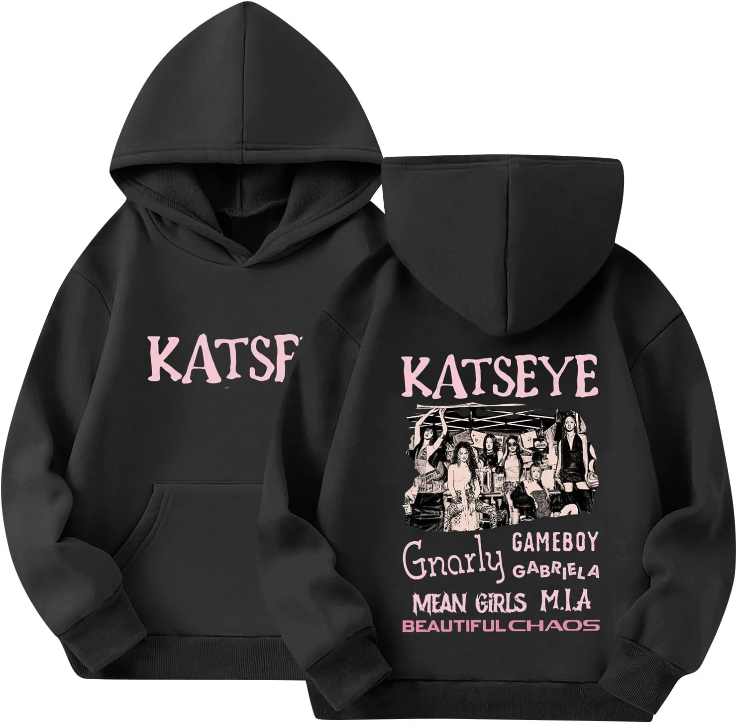 Graphic Long Sleeve Hoodie - KATSEYE MERCH​