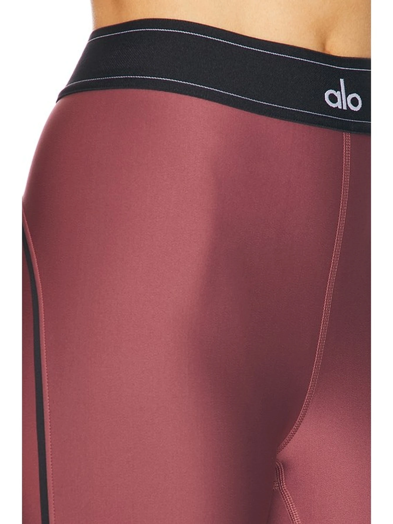 Alo Heart Throb Bra & High-Waist Legging Set - Burgundy/Black | US Warehouse - Lulualo