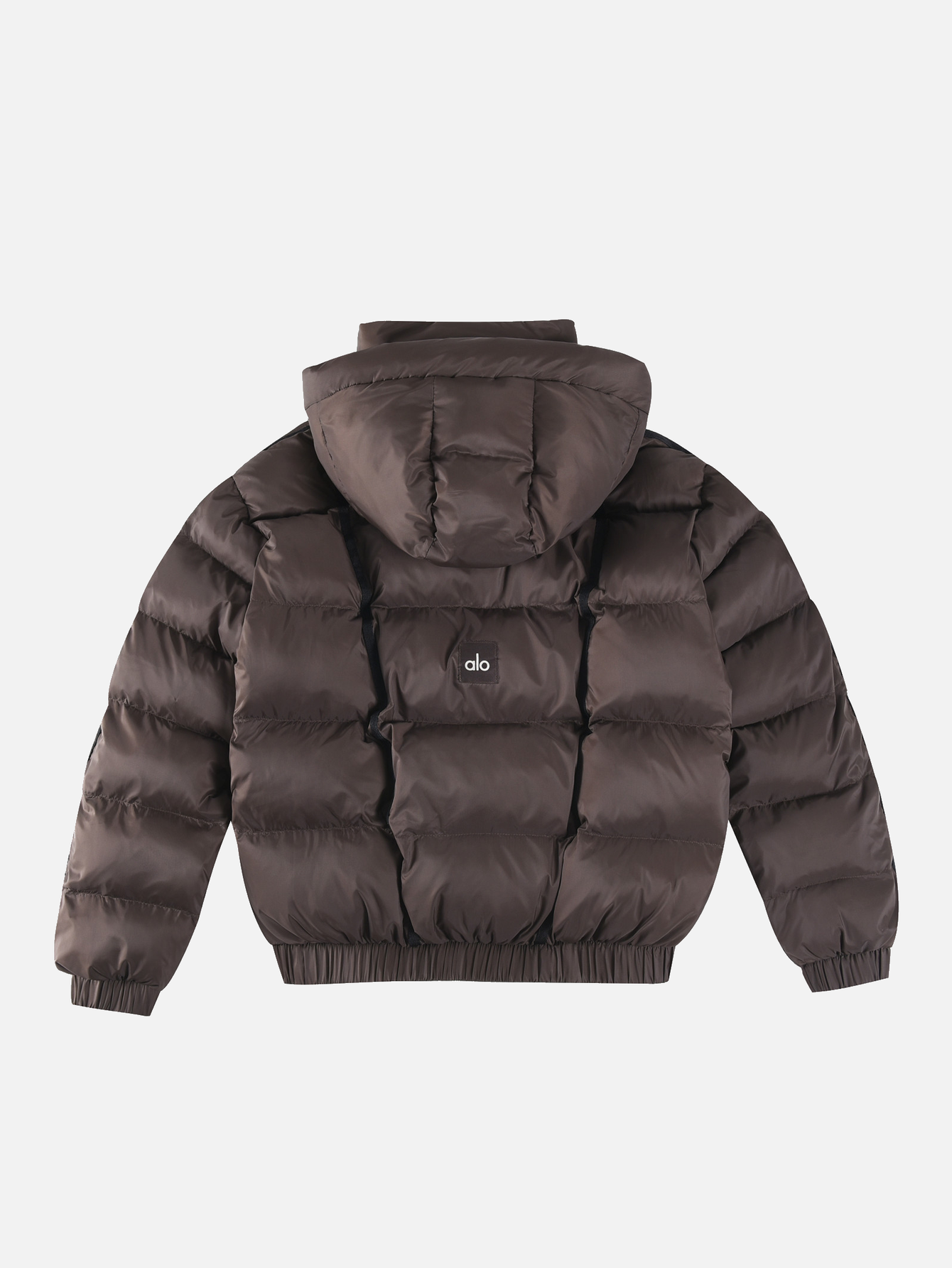 Alo Aspen Love Cropped Hooded Puffer Jacket - Coffee Brown - Lulualo