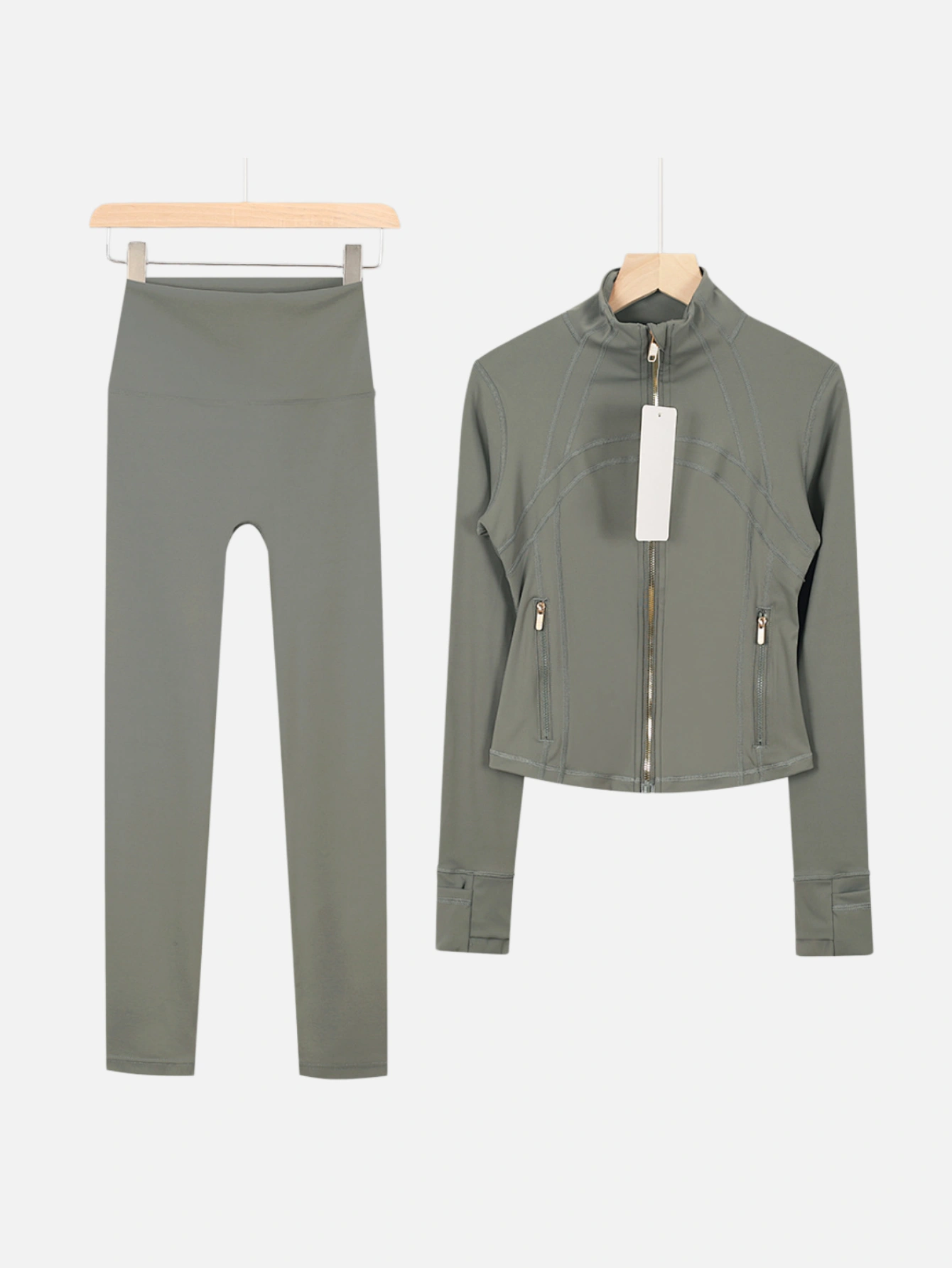 lululemon Cropped Zip-Up Jacket & High-Waist Slim Pants 2-Piece Set - Lulualo