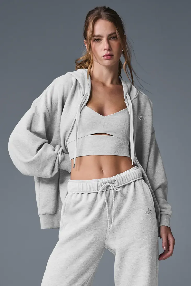 Lululemon Gray Full-Zip Hooded Jacket | US Warehouse - Lulualo
