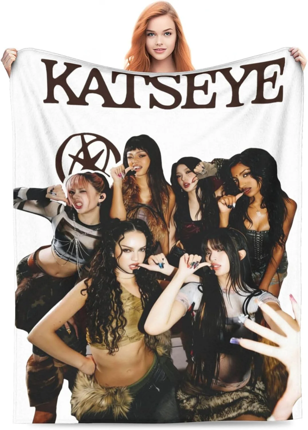 KATSEYE Gnarly Member Photo Fleece Blanket - KATSEYE MERCH​