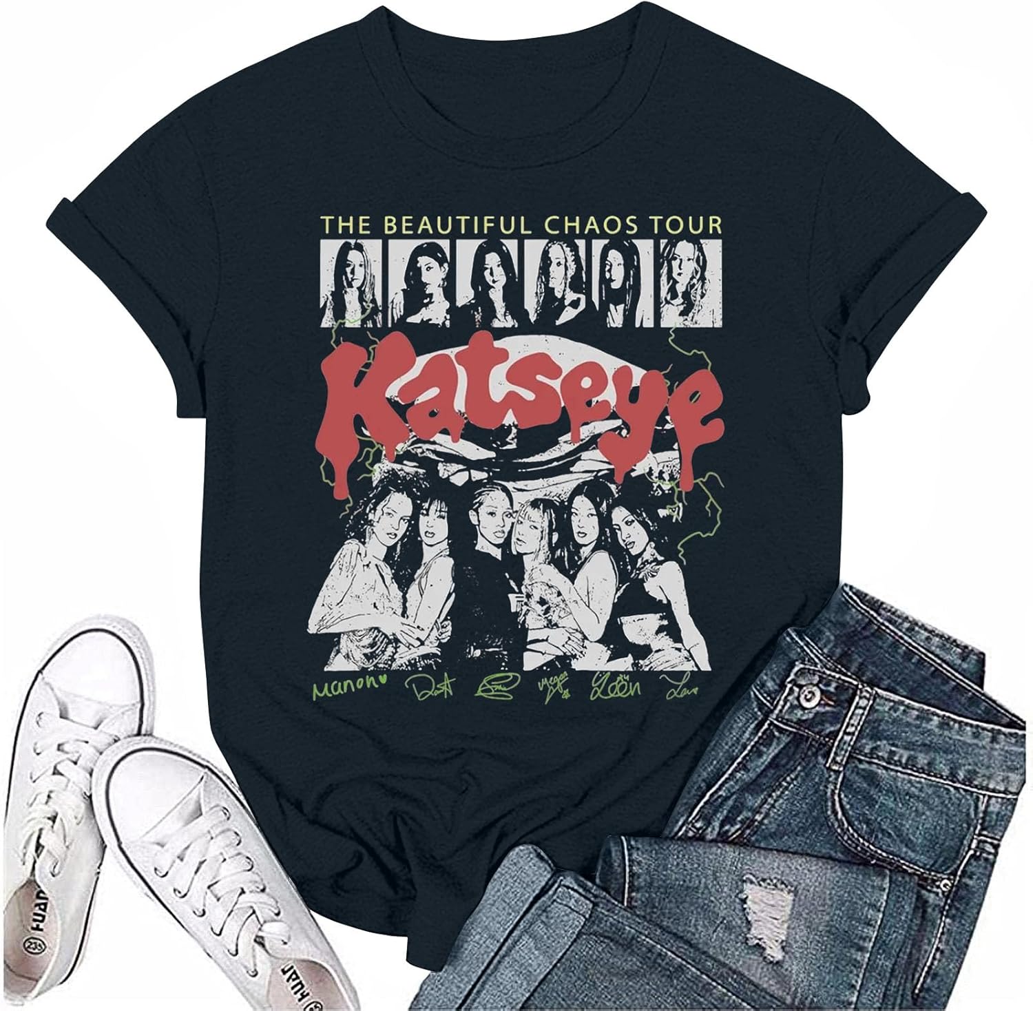 Women Shirts Beautiful Chaos - KATSEYE MERCH​