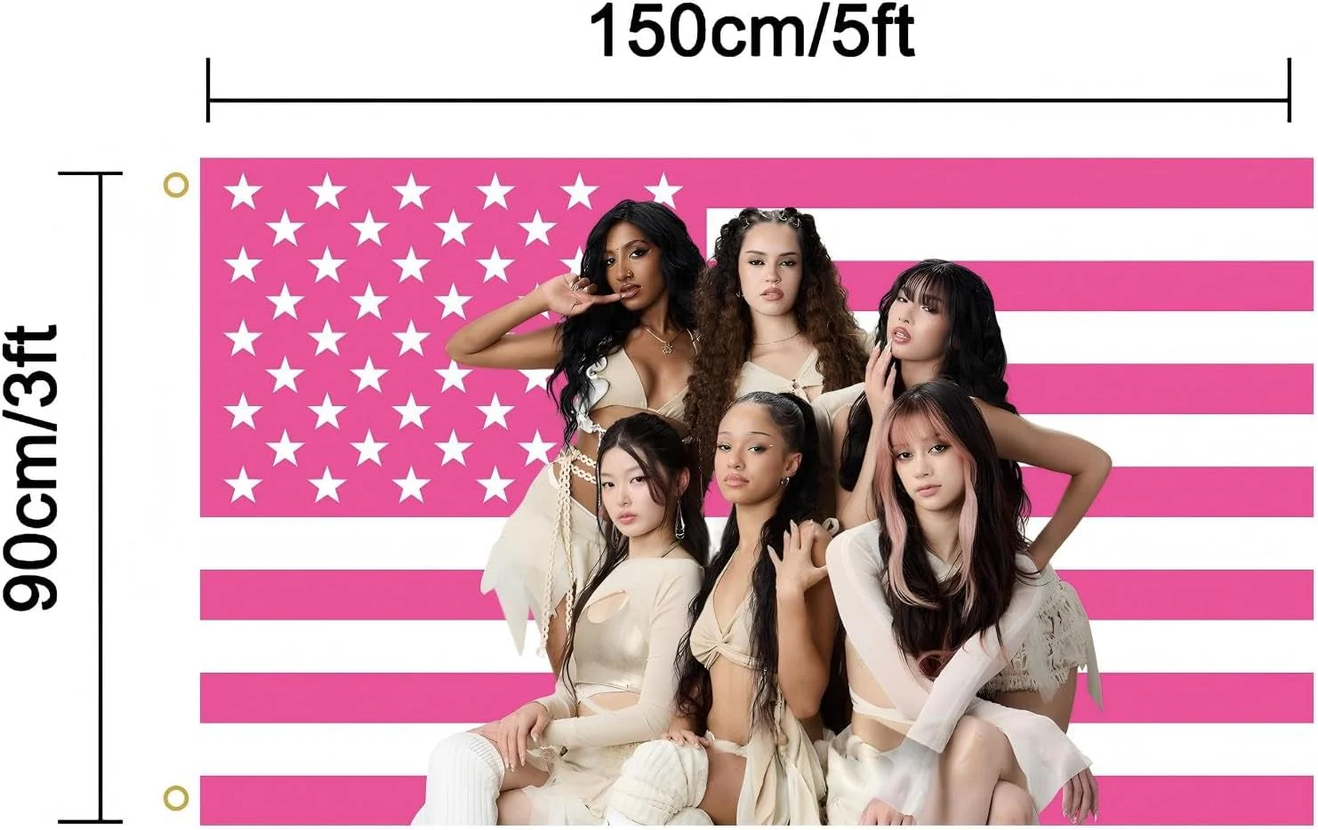 WENWELL American Flag Tapestry 3x5 Fade Resistant Bedroom - KATSEYE MERCH​