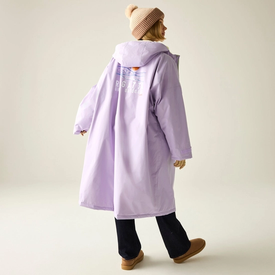 Adult Waterproof Changing Robe | Pansy Purple