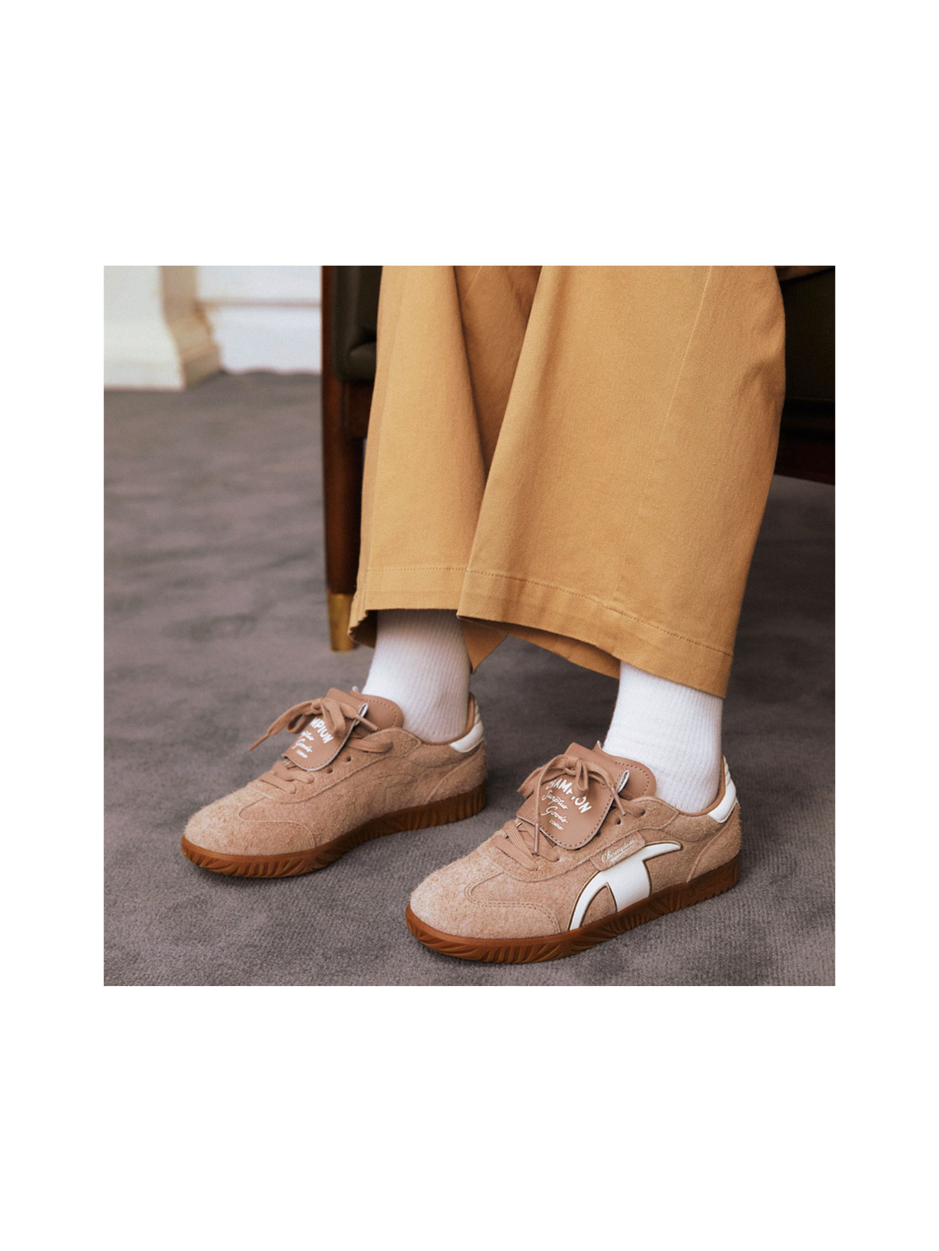 Unisex Retro Gum-Sole Leather & Suede Sneakers - Lulualo