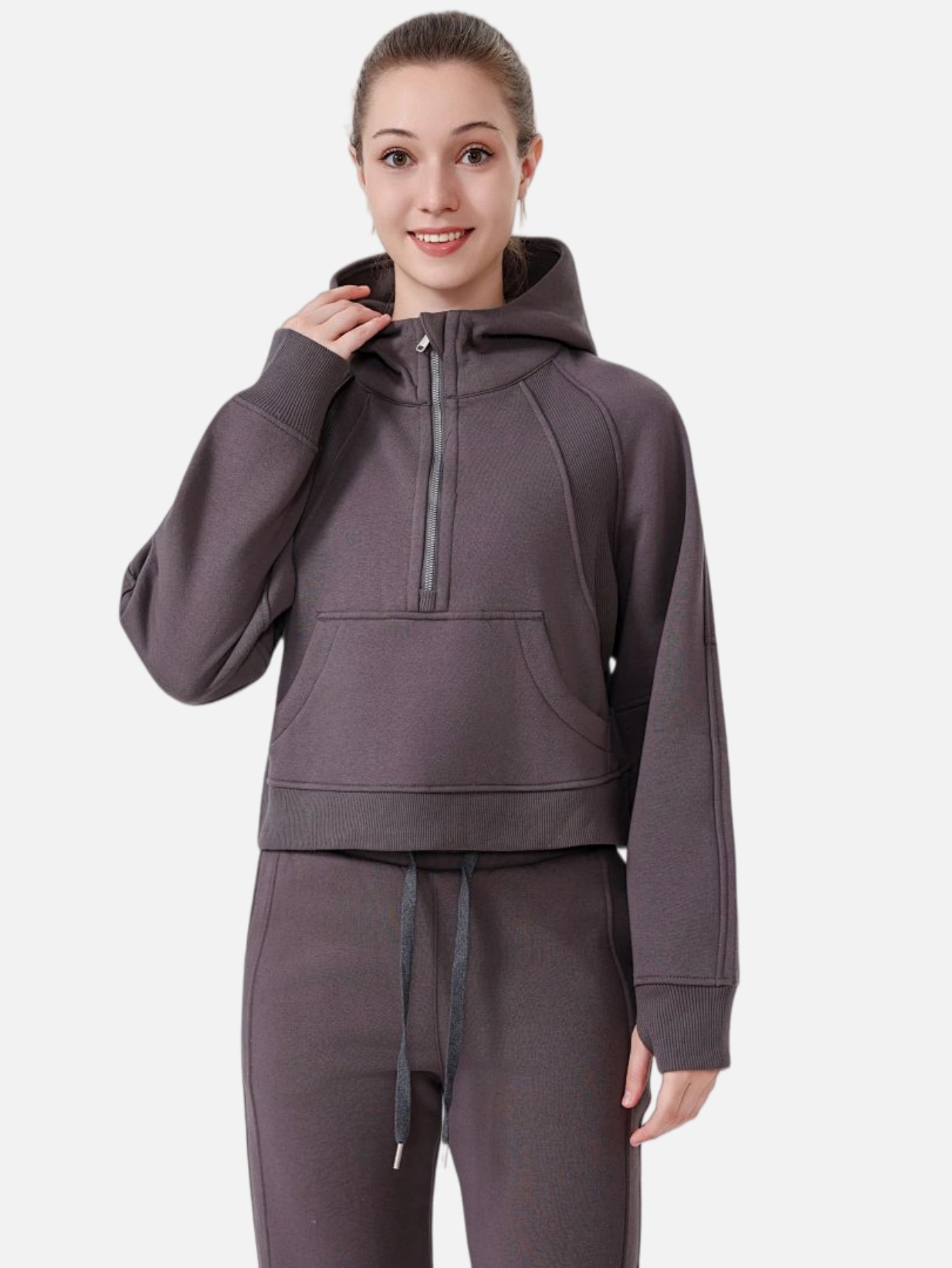 lululemon Cropped Half-Zip Hoodie - Lulualo