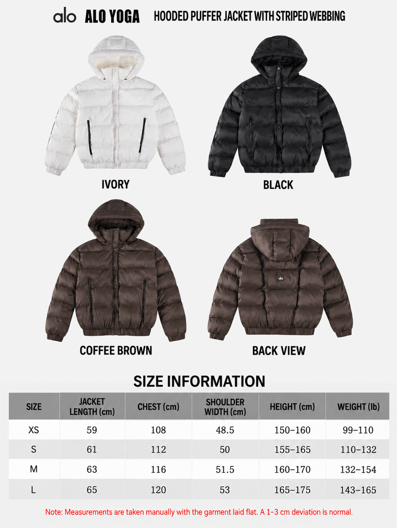 Alo Aspen Love Cropped Hooded Puffer Jacket - Black - Lulualo