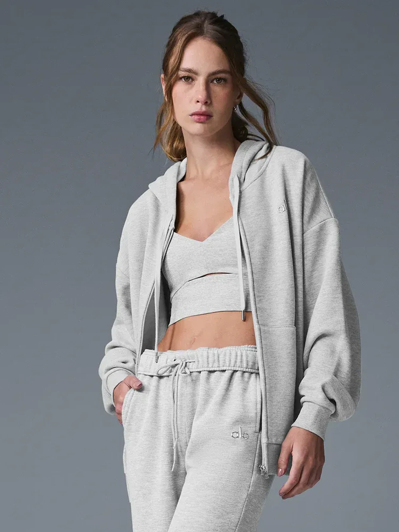 Lululemon Gray Full-Zip Hooded Jacket | US Warehouse - Lulualo
