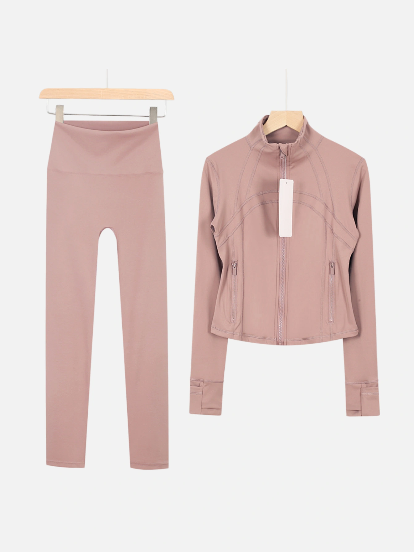 Cropped Zip Up Yoga Jacket & Flare Leggings 2 Piece Workout Outfit Soft Stretchy Athletic Tracksuit Set for Women - Lulualo