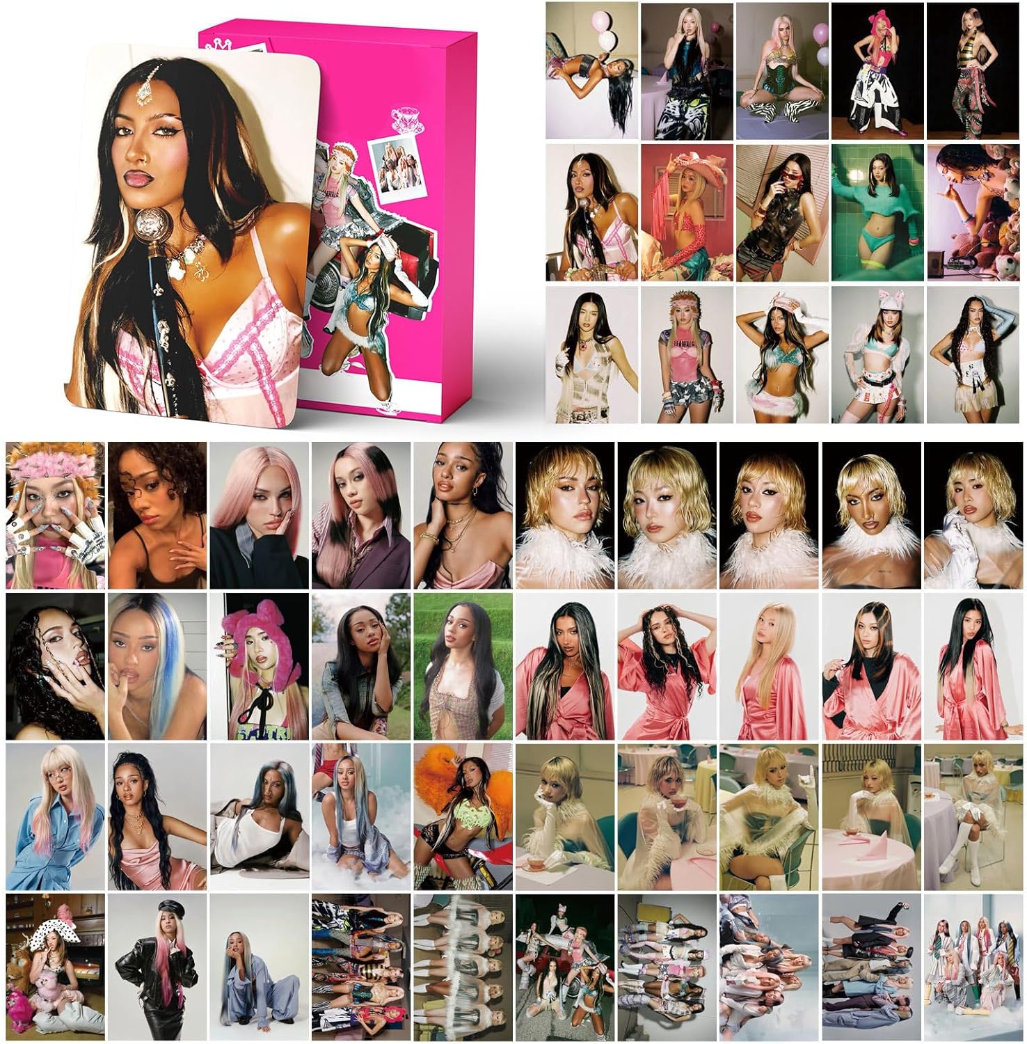 Premium Collectible 96 Piece With 60 Lomo Cards And 36 Stickers For Kpop Fans - KATSEYE MERCH​